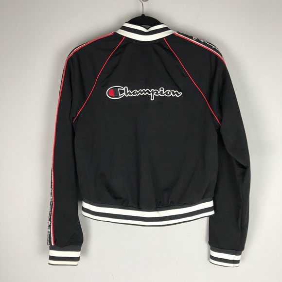 Champion Logo Track Bomber Jacket collegiate black - Picture 10 of 11